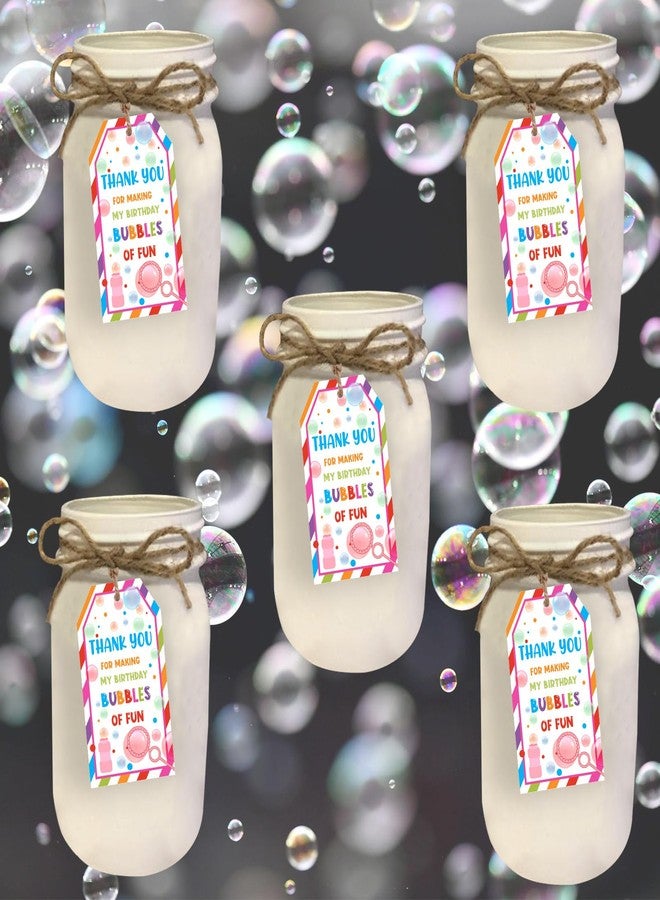Serencatcher Bubble Birthday Party Favor Tags, 50pcs Bubble Thank You Gift Tags Colorful Thank You for Making My Birthday Bubbles of Fun Tags with String for Summer Bubble Birthday Party Decorations - Image 5